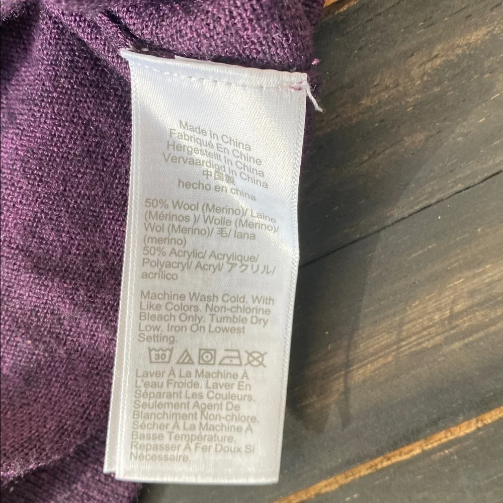 J.Crew Men’s Purple Wool Blend Sweater Size M 50% Wool 50% Acrylic Y-18